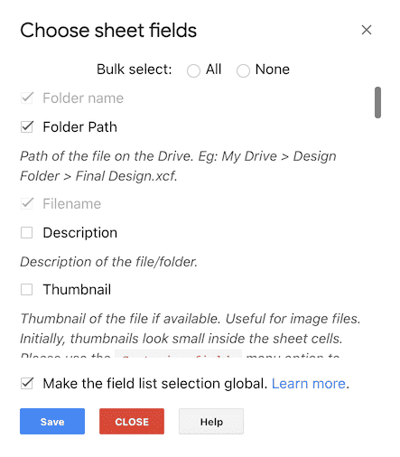 drive explorer available metadata